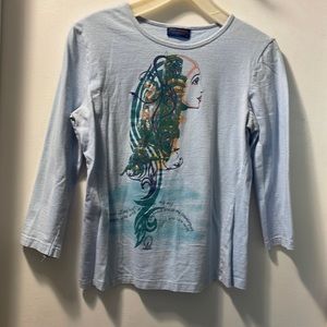 3/4 length sleeves Cirque du Soleil top. Small
